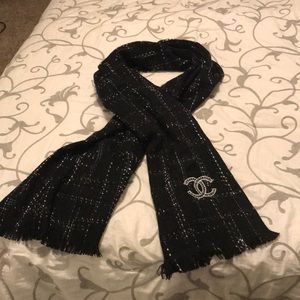 Authentic Chanel cashmere/silk scarf, shawl